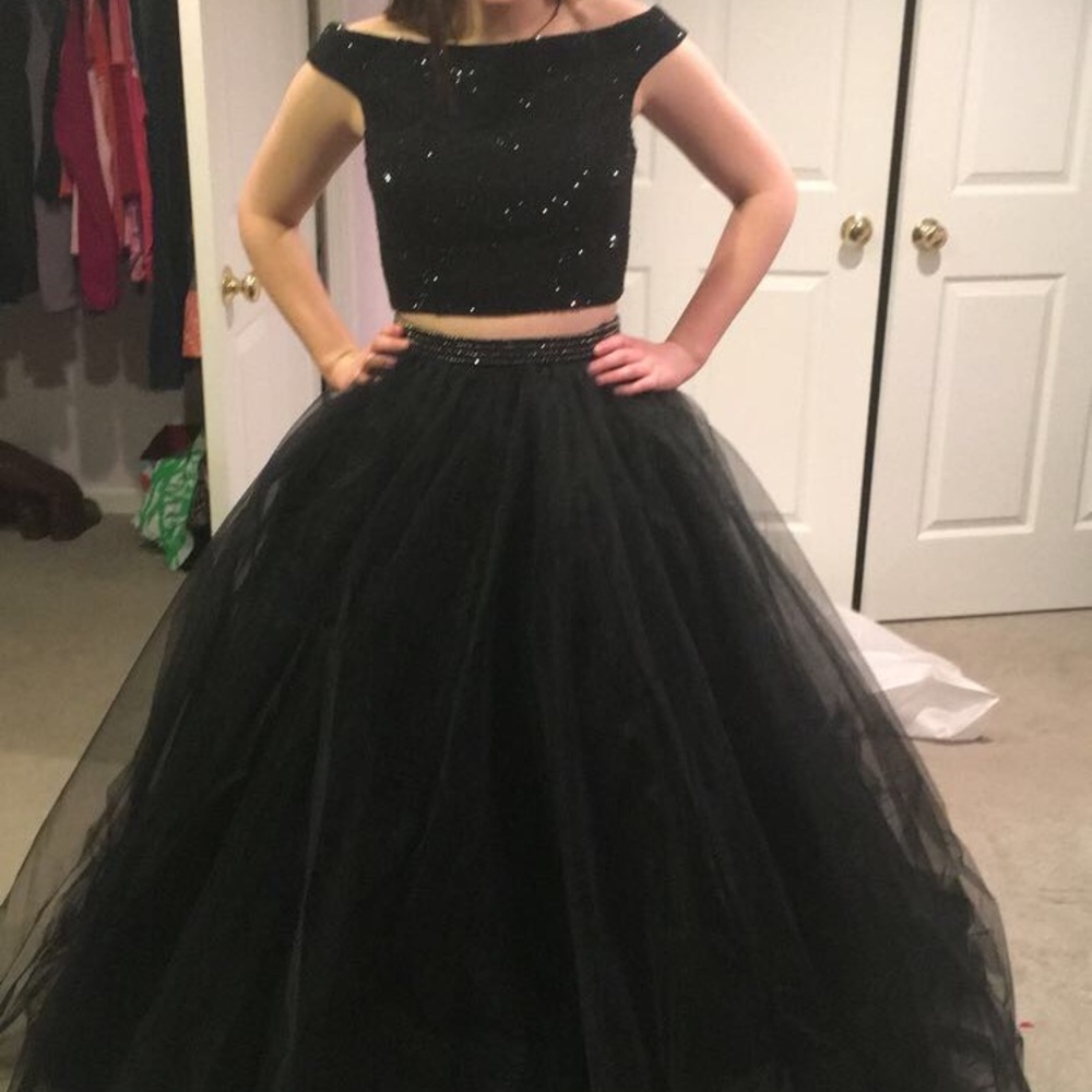 Sherri Hill Black Two Piece Dress
